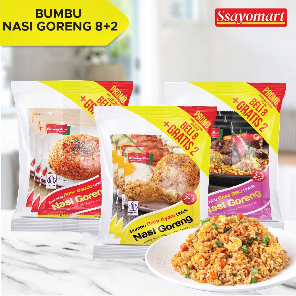 

Bumbu Nasi Goreng Instan 15g (1 Renceng Isi 10 Sachet)
