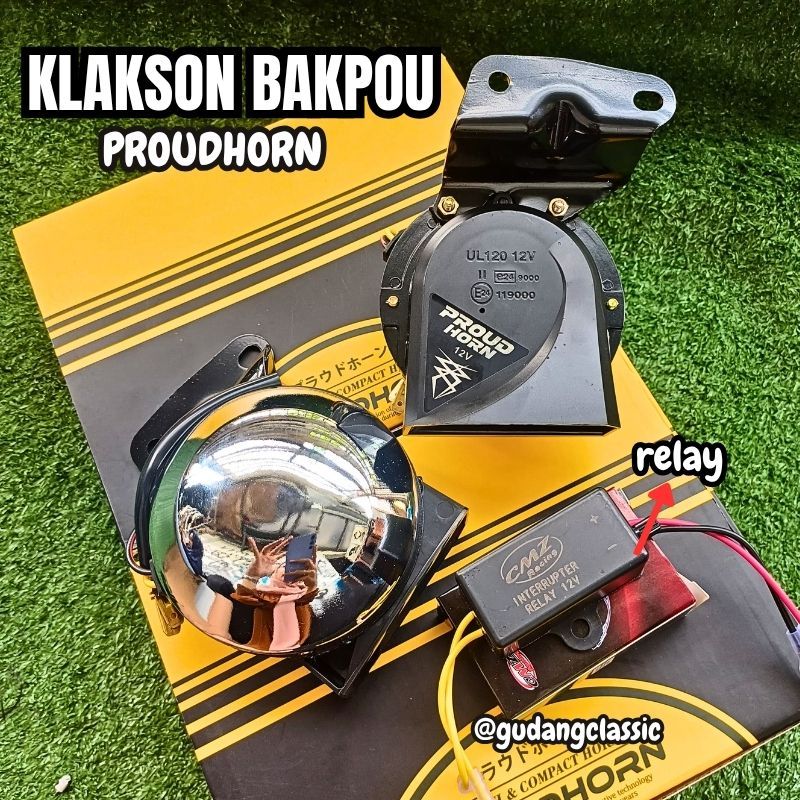 KLAKSON BEL BELL GL100 GL 100  BAKPO BAKPOU SUARA TOT MIRIP ORIGINAL PROUDHORN HELIBARS