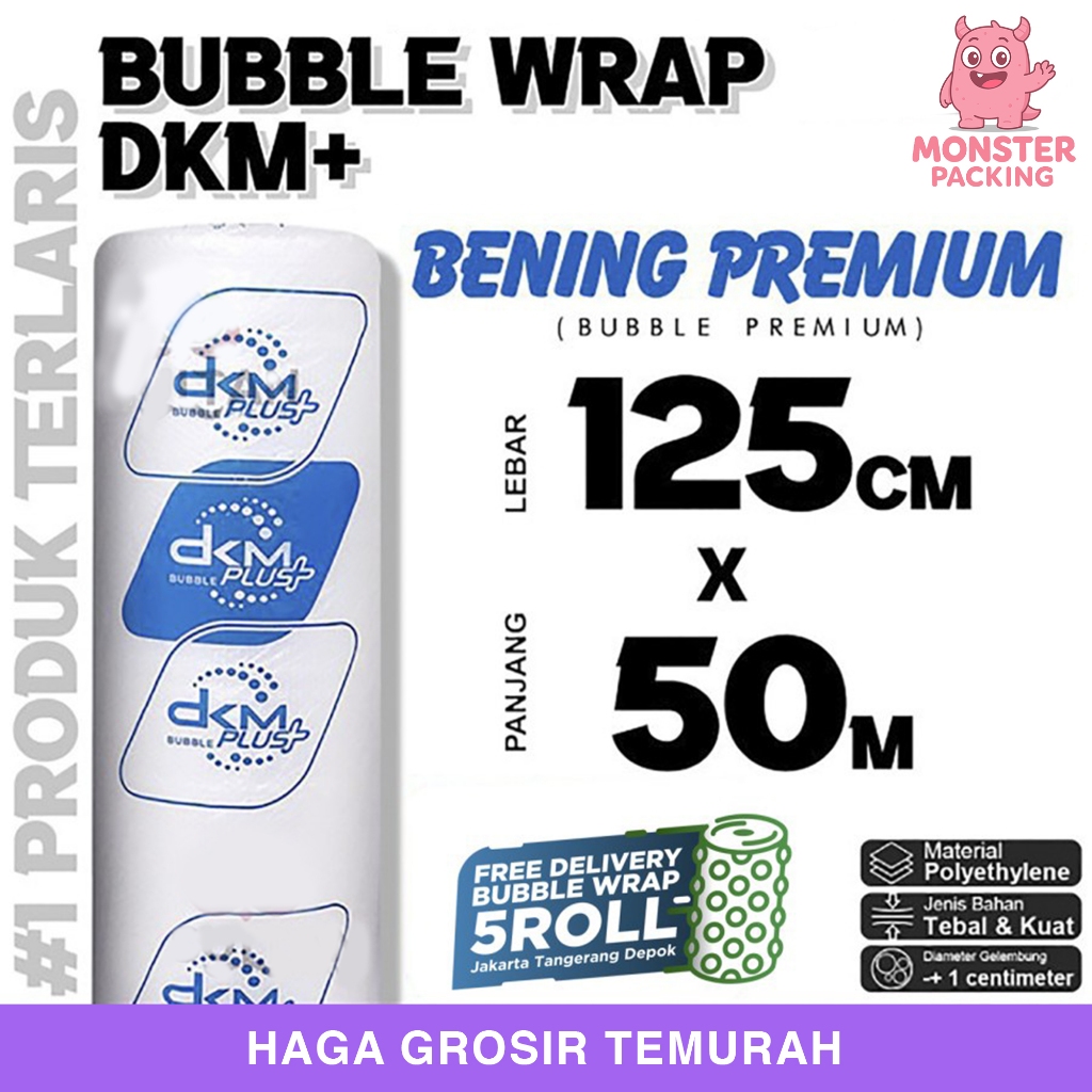 

Bubble Wrap 125cm x 50meter BENING PREMIUM Bubblewrap TERMURAH / ROLL