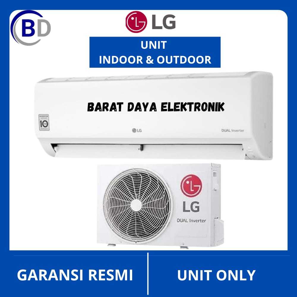 LG AC Wall Mounted Split Smart Inverter DUALCOOL 1/2 PK - T05EV5