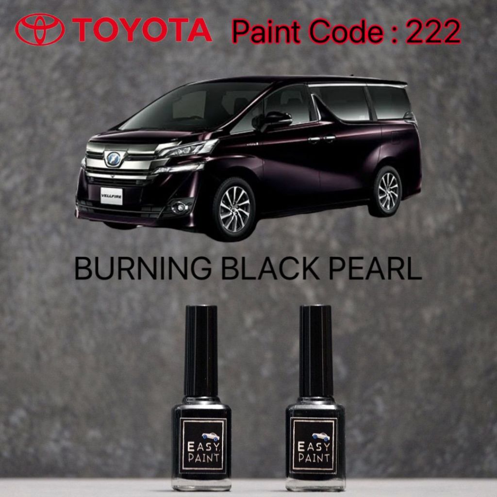 Cat Oles Mobil Burning Black Pearl 222 Toyota Vellfire Hitam Kemerahan Glitter Merah Metalik 15ml