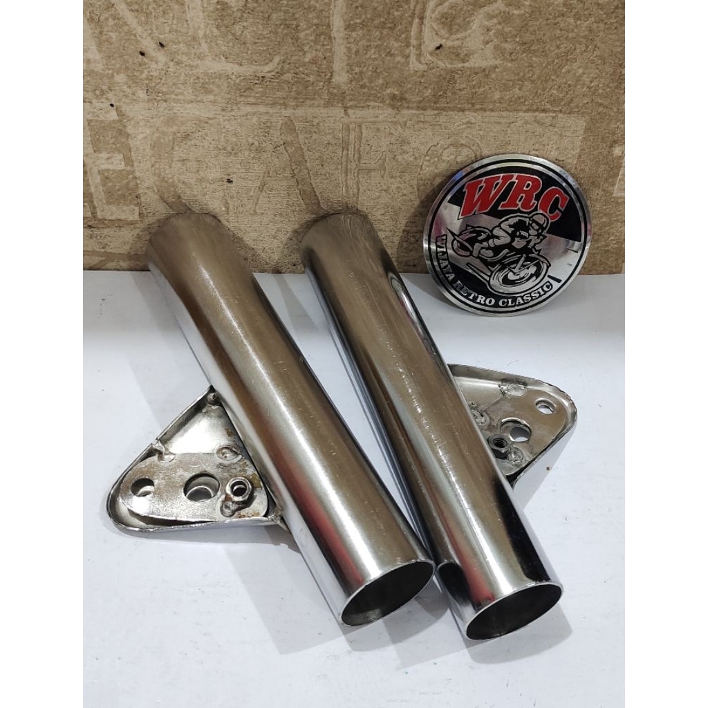 Braket Pangkon Dudukan Lampu Depan Bumbung Pesek Vixion - Scorpio Diameter 33