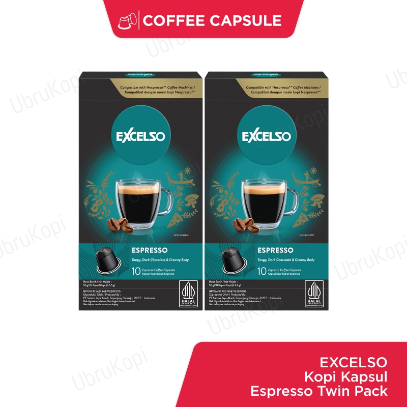 

Excelso Kopi Espresso Twin Pack- Nespresso Compatible Coffee Capsule