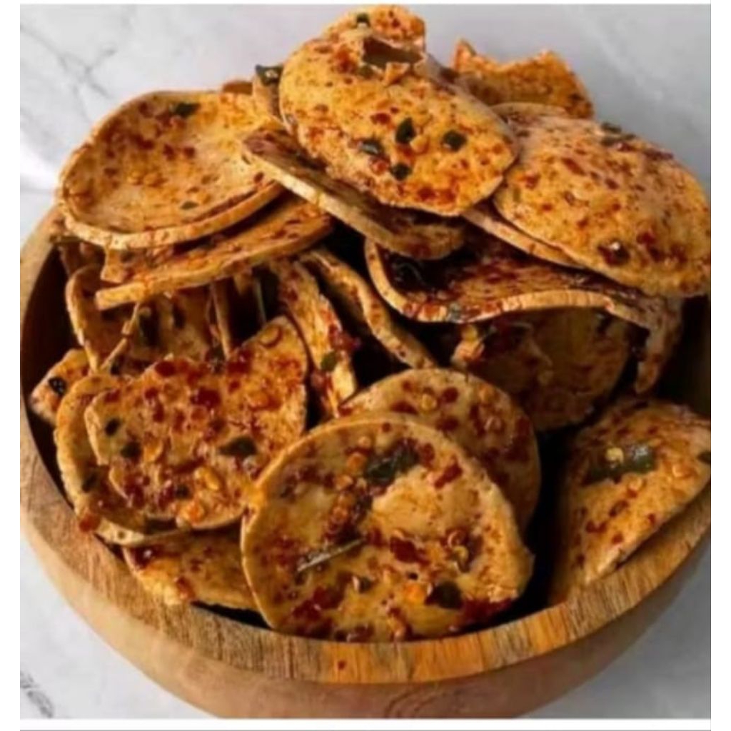 

keripik basreng/koin pedas/oinseblak n jeruk bumbu rempah melimpah 1kg