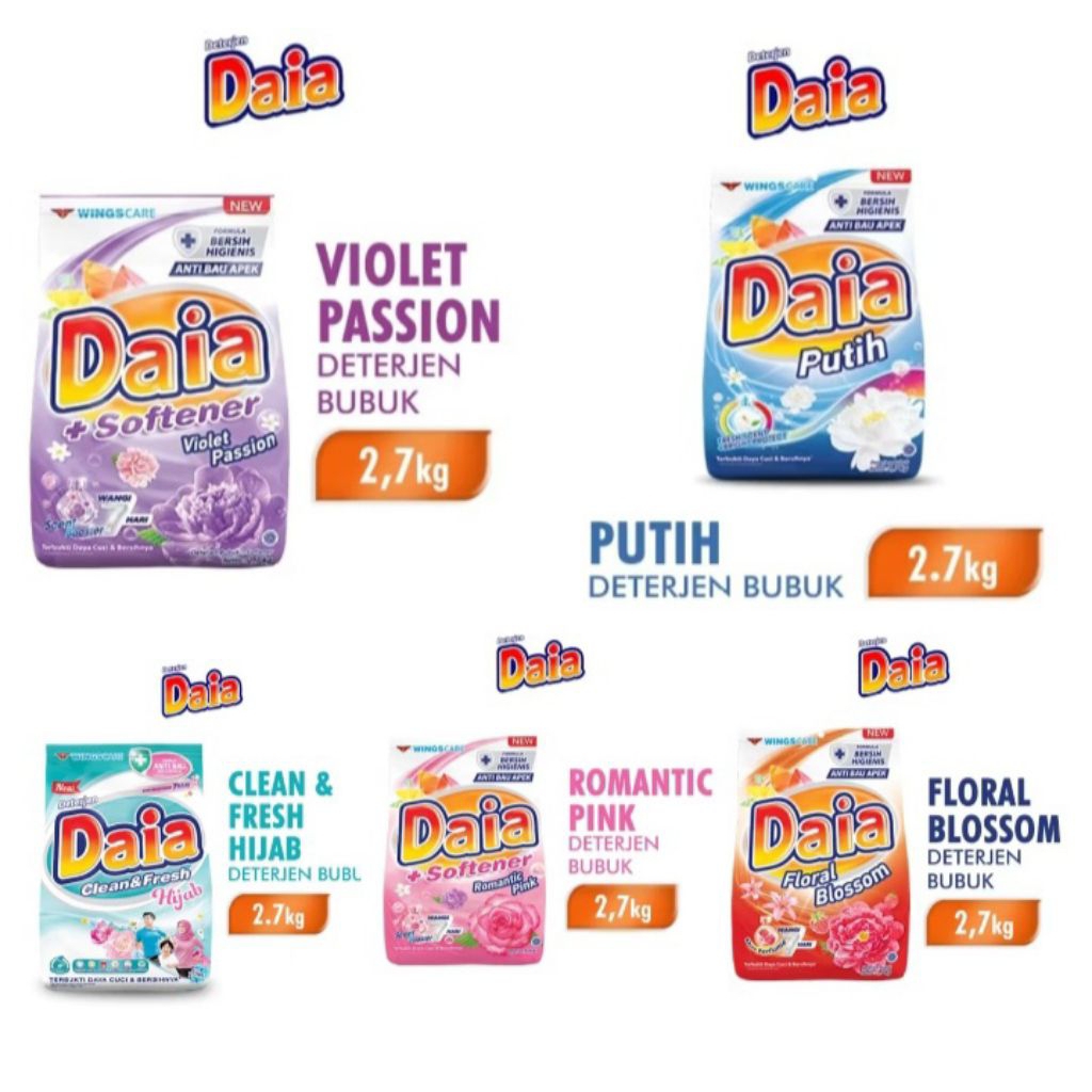 DAIA DETERGEN BUBUK DAIA DETERJEN BUBUK DAIA 2,7KG
