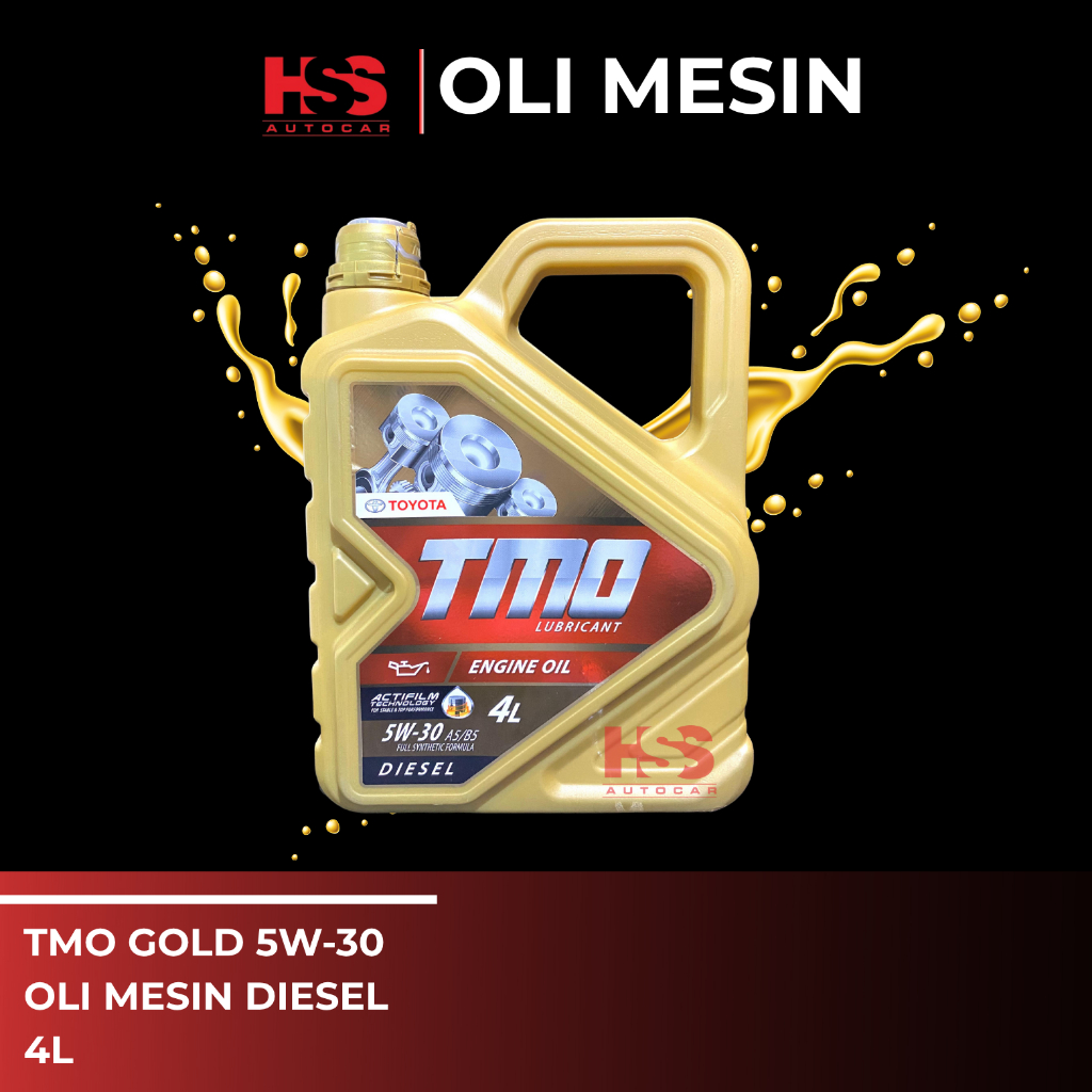 Oli Mesin TMO Gold 5W-30 Toyota A5/B5 Full Synthetic Engine Oil 4L/Oli TMO 5W-30 4L