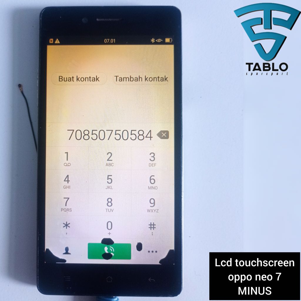 Lcd touchscreen frame oppo neo 7 retak normal