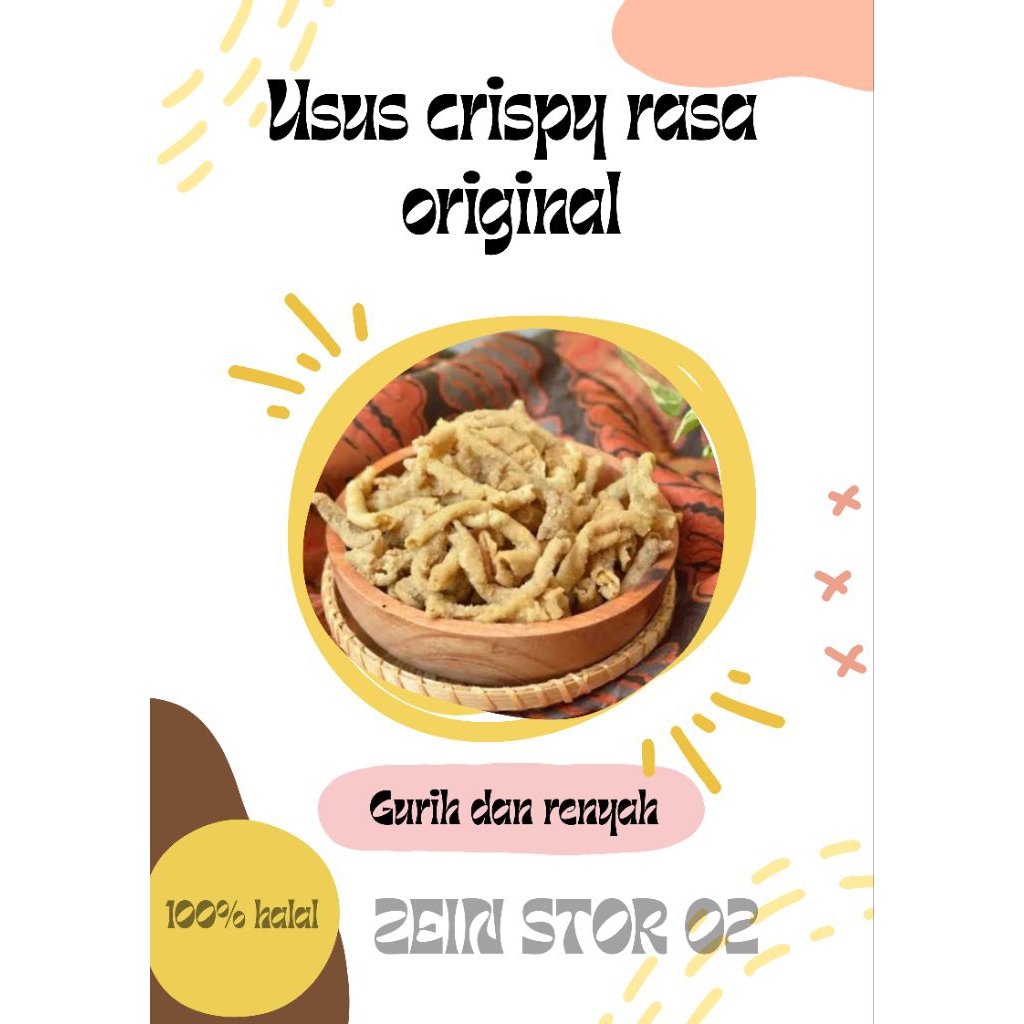 

USUS CRISPY ORIGINAL GURIH DAN RENYAH UK 100 GR