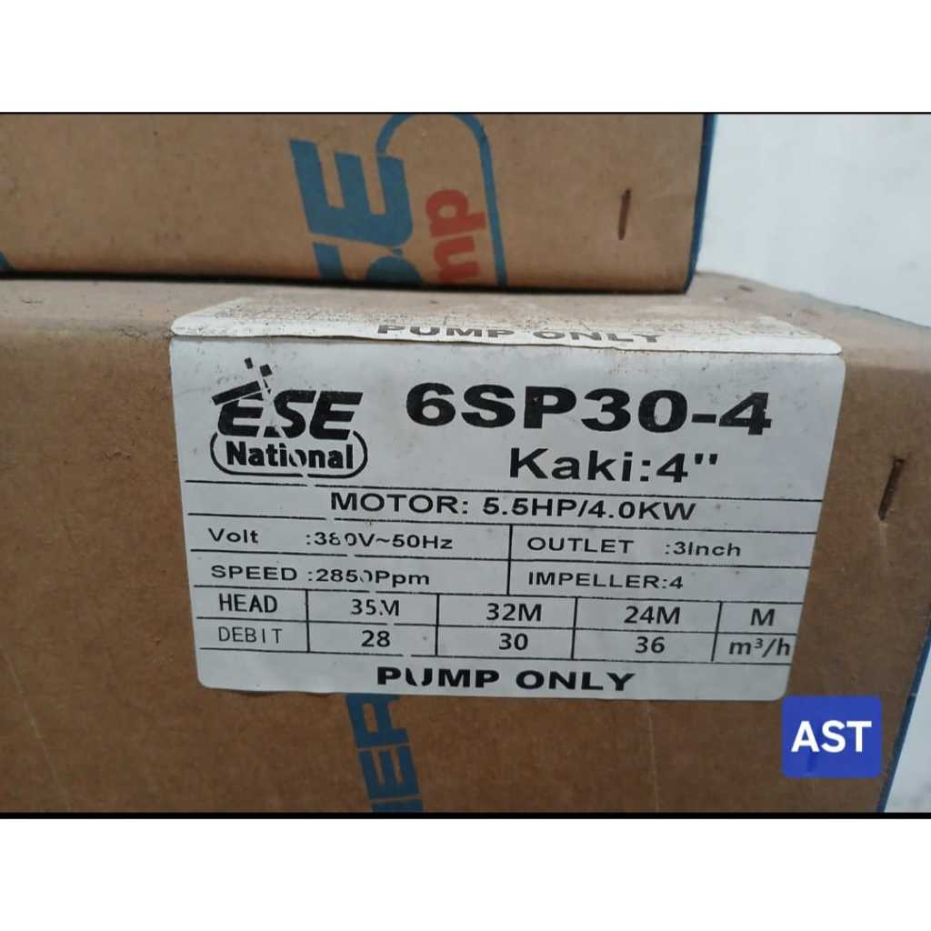 POMPA SATELIT 30 KUBIK - SUBMERSIBLE PUMP  5.5 HP 6" SP 30-4 KAKI: 4" / ESE NATIONAL