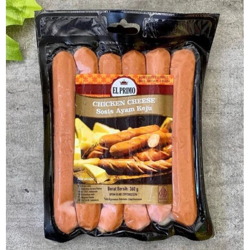 

EL PRIMO SOSIS AYAM KEJU - Chicken Cheese Sausage 500gr - Kheiza Frozen