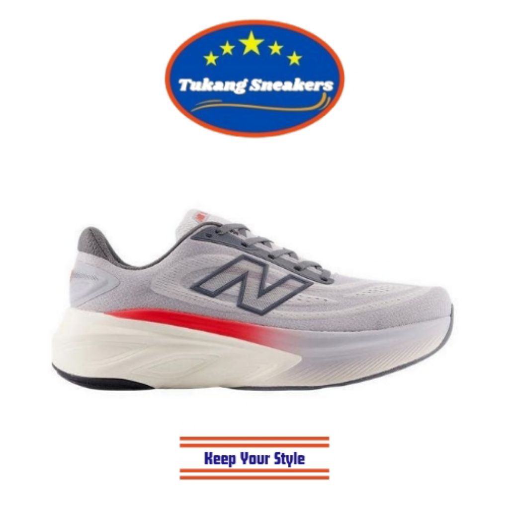 Sepatu Lari Pria New Balance Fresh Foam X More v6 Grey NEWMMORLC6