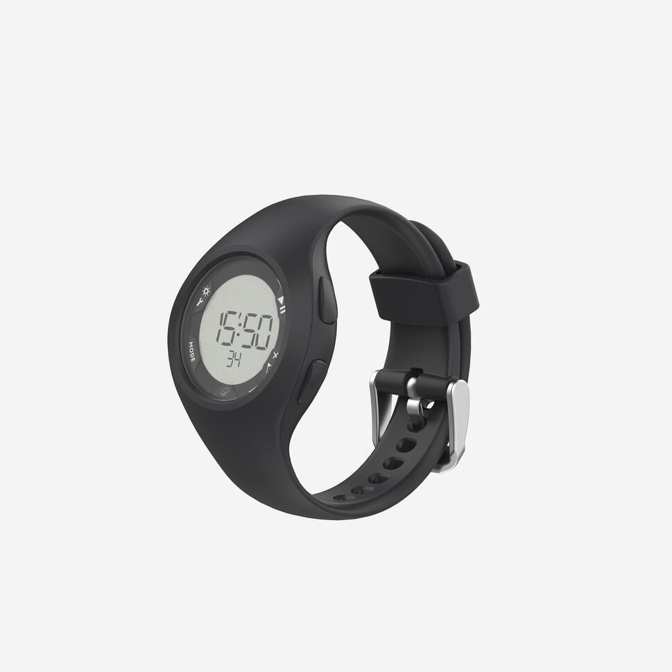 Decathlon DECATHLON Jam Tangan Lari Wanita W200 S - Hitam Jam Tangan W200 S - 8737734