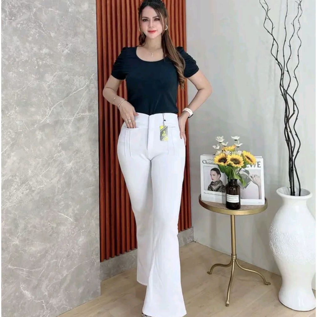 CELANA CUTBRAY SCUBA PREMIUM PUTIH KEKINIAN KANTORAN