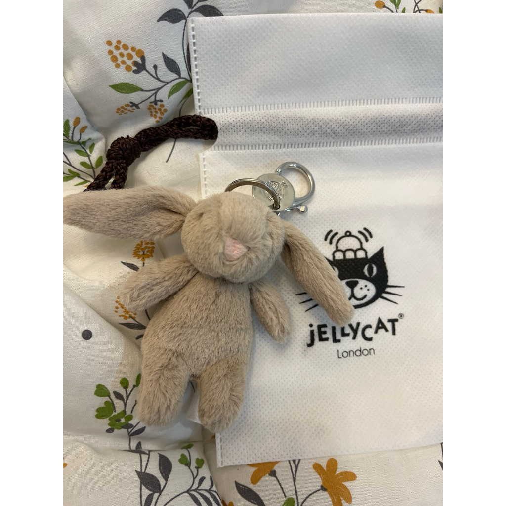 Jellycat Bashful Bunny Bag Charm Beige ORIGINAL 100%