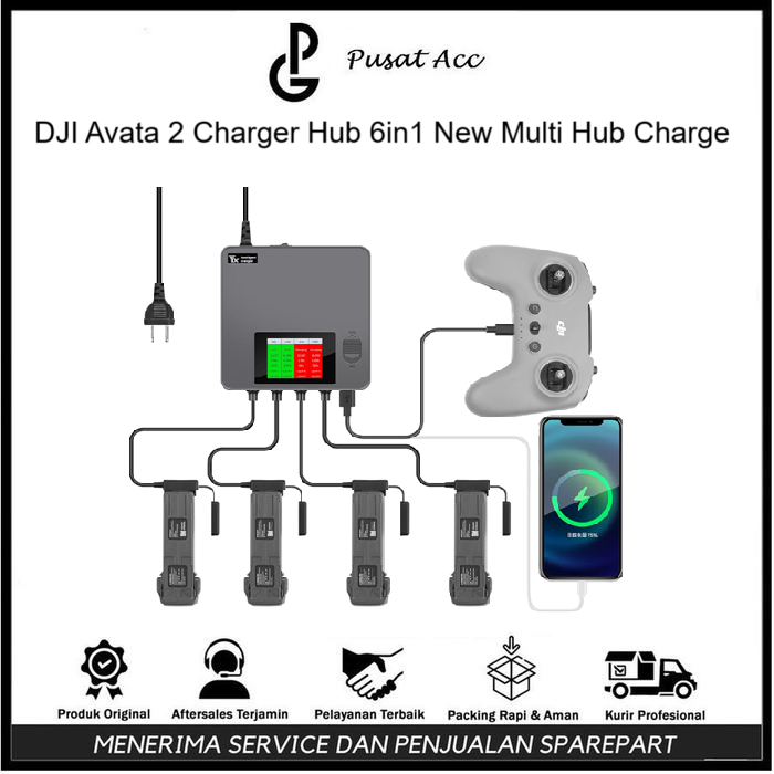 DJI Avata 2 Chager Hub 6in1 Cahrging for Avata 2 Charger 6in1 Hub