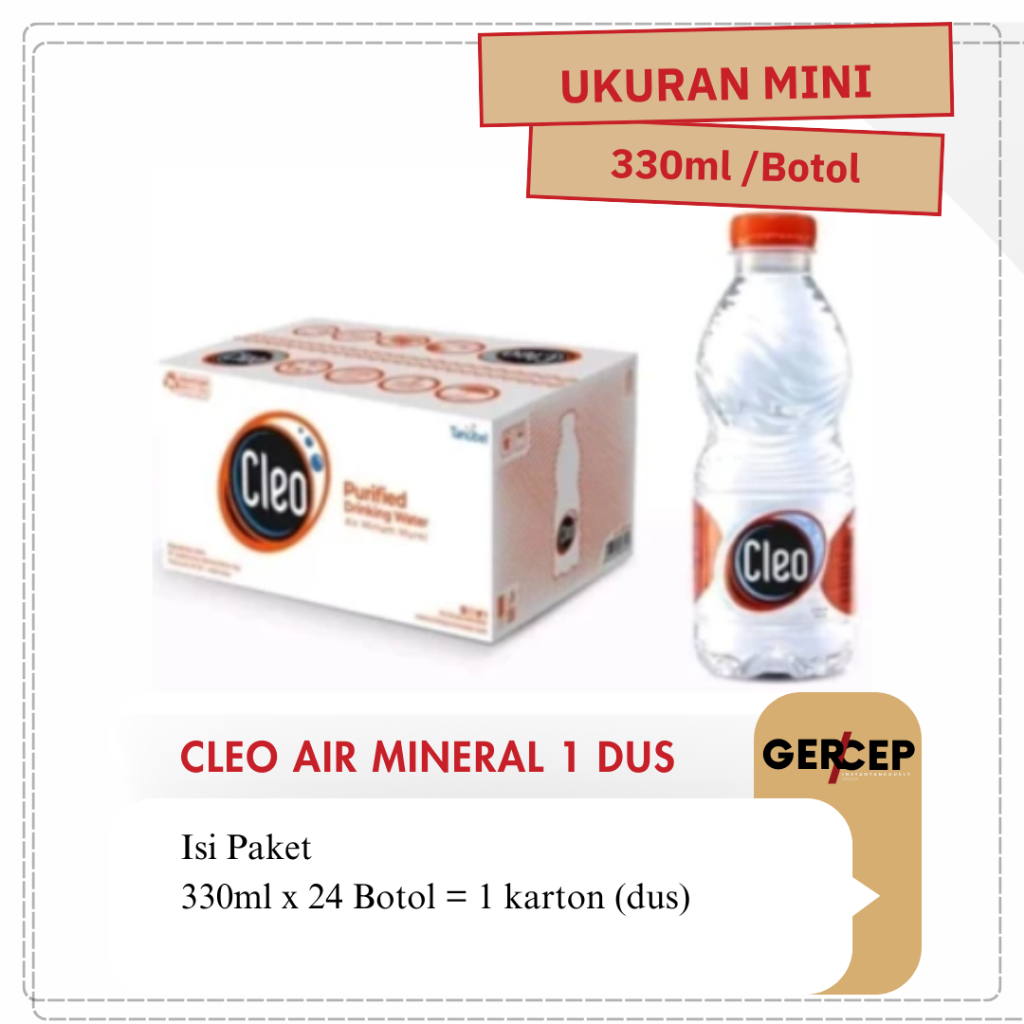 

Cleo 330ml 1 dus isi 24pcs