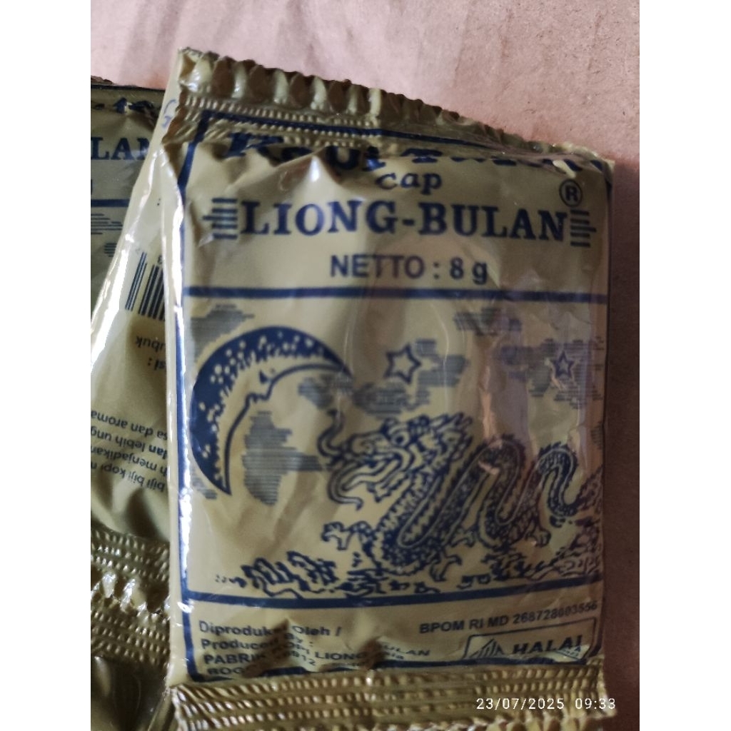

Kopi Liong kopi hitam Sachet (Renceng) Kopi Tulen cap Liong Bulan
