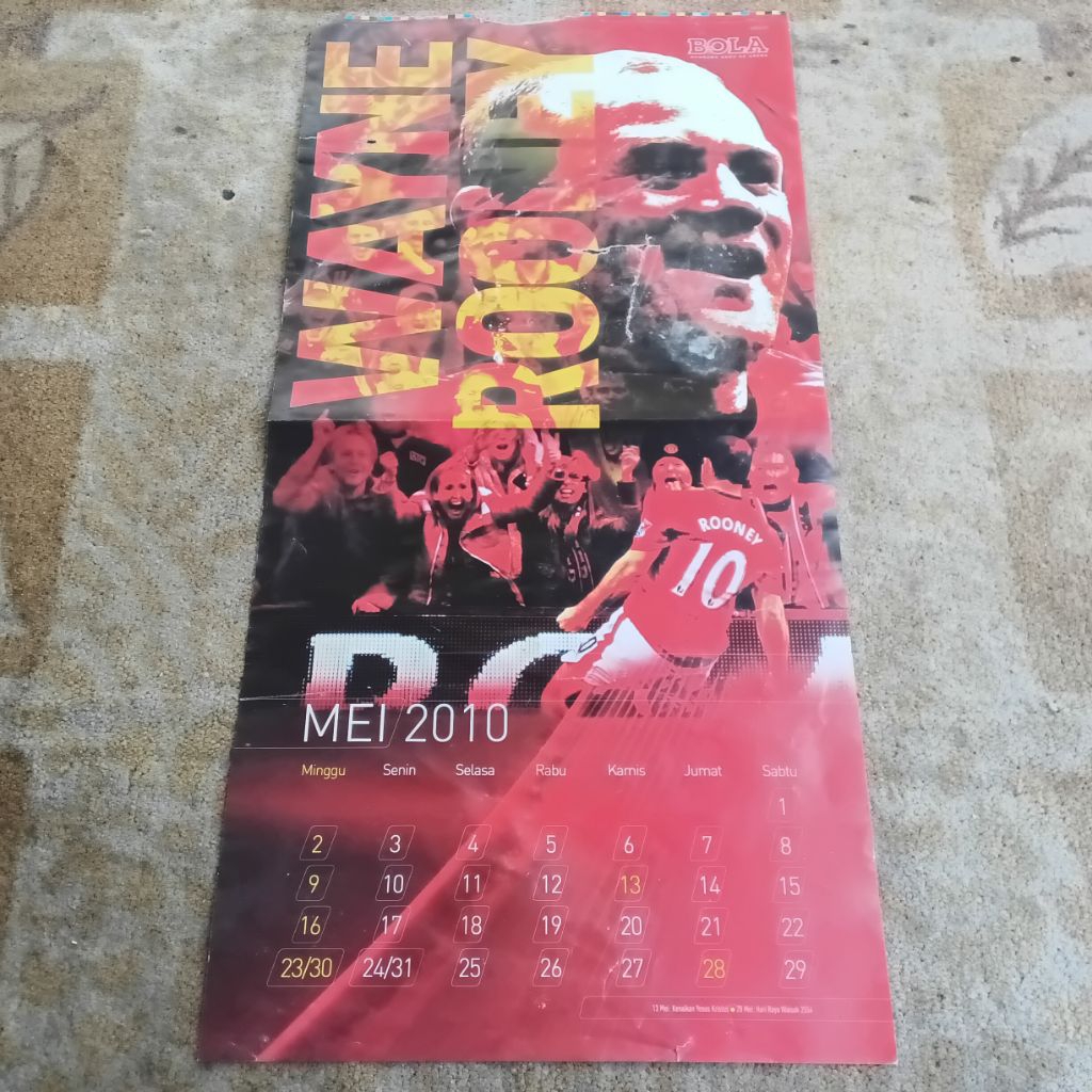 

Poster Kalender Majalah Bola Mei 2010 Wayne Rooney