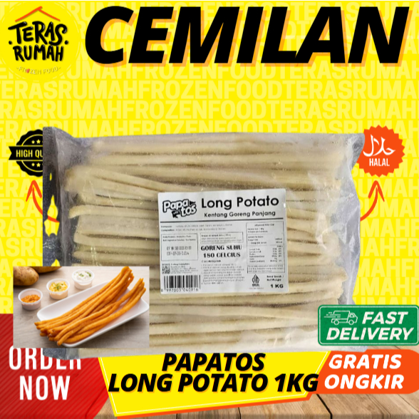 

PAPATOS - LONG POTATO / KENTANG GORENG PANJANG 30cm FROZEN 1KG