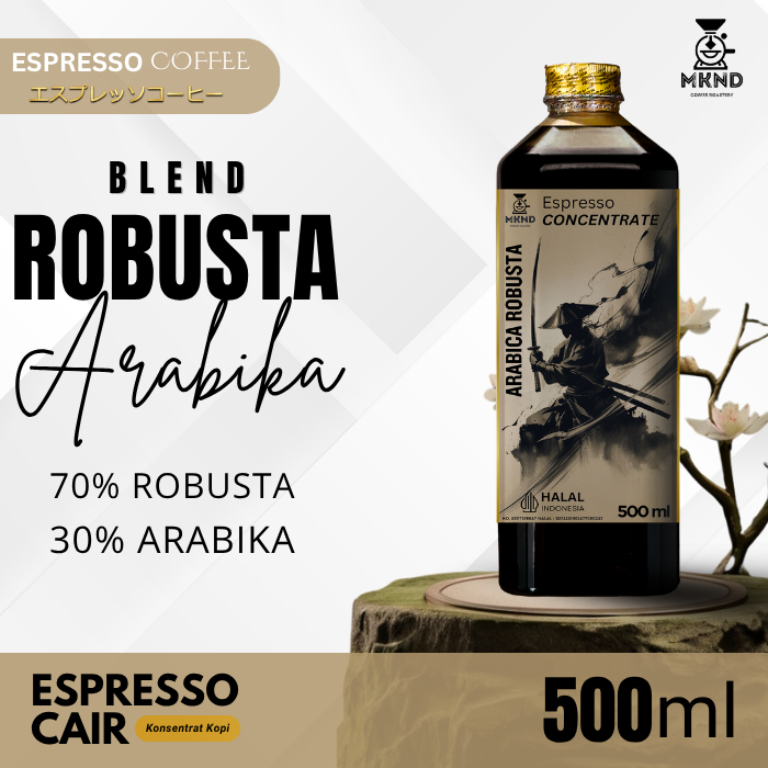 

MKND COFFEE ROASTERY - Full Arabika Espresso Cair 500ML | Konsentrat Kopi Espresso Medium Dark Roast