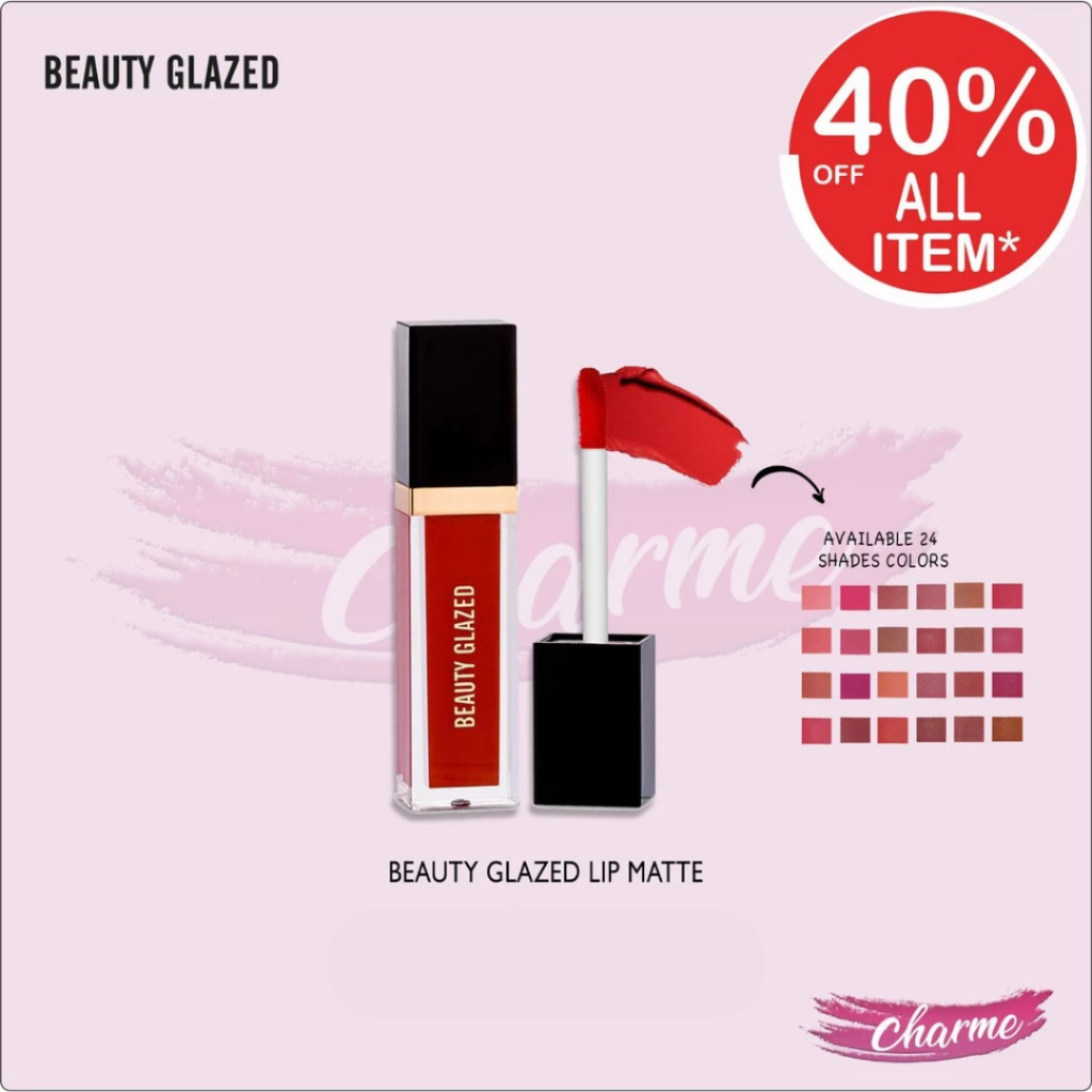(READY & ORI) Beauty Glazed Lip Matte Lipstick Available in 24 Colors  - B31 B 31 (SHADE 101 - 120) 