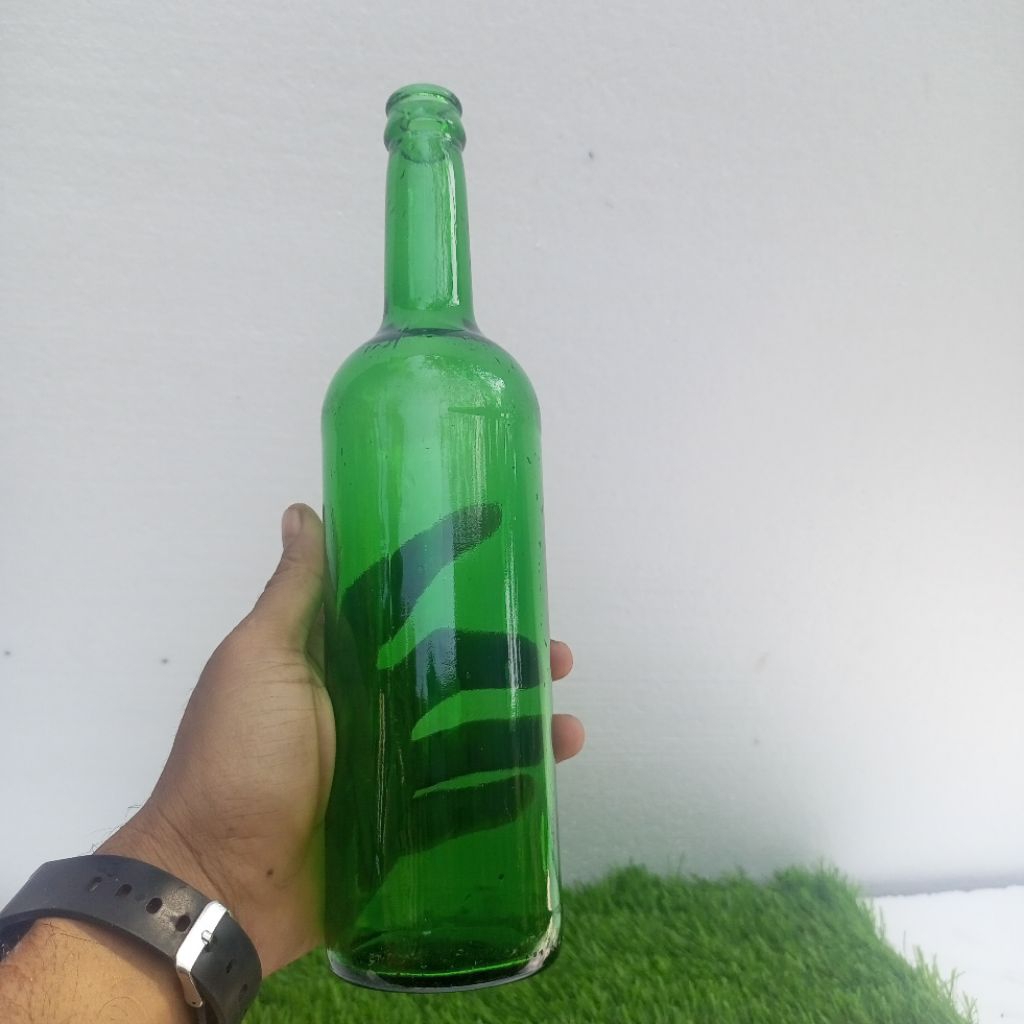 Botol Kawa kawa 600 ml paket 8 pcs botol kaca warna hijau botol polos warna hijau botol kaca tahan p