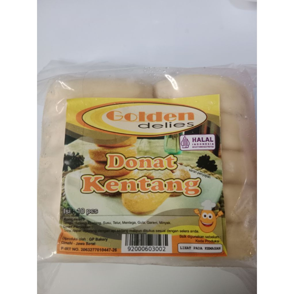 

Golden delies donut kentang isi 10