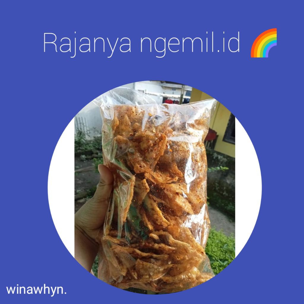 

krupuk elod pedas gurih dengan tambahan daun jeruk enak mantulll