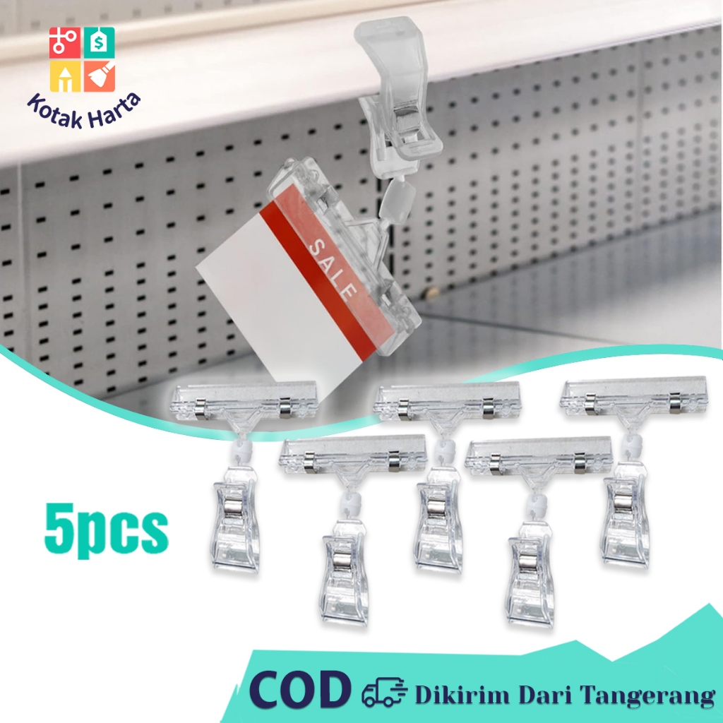 

5pcs Price Tag Holder Jepitan Harga Multifungsi Obral Penjepit Untuk Berbagai Jenis Kertas