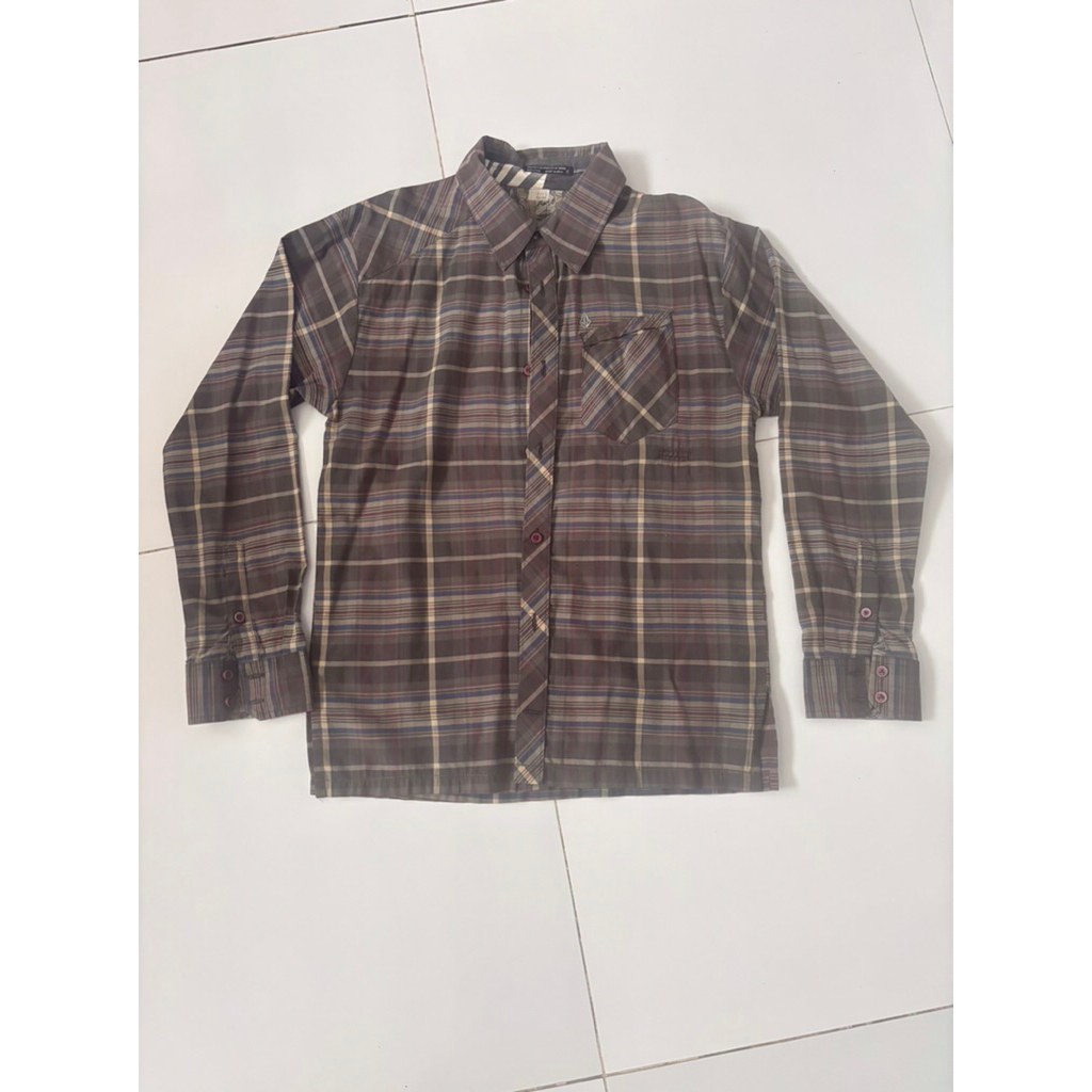 kemeja lengan panjang volcom original second