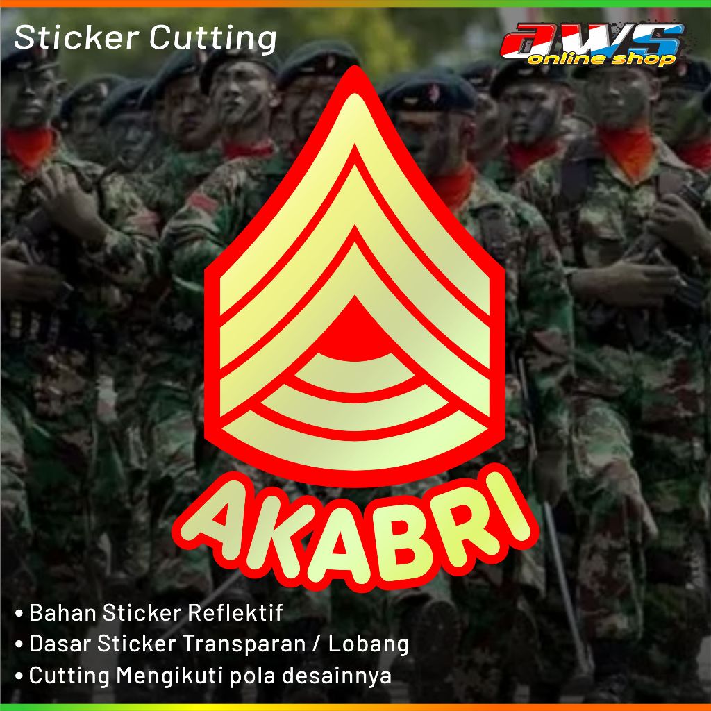 

Sticker Sevron Pangkat AKABRI Emblem Timbul Resin
