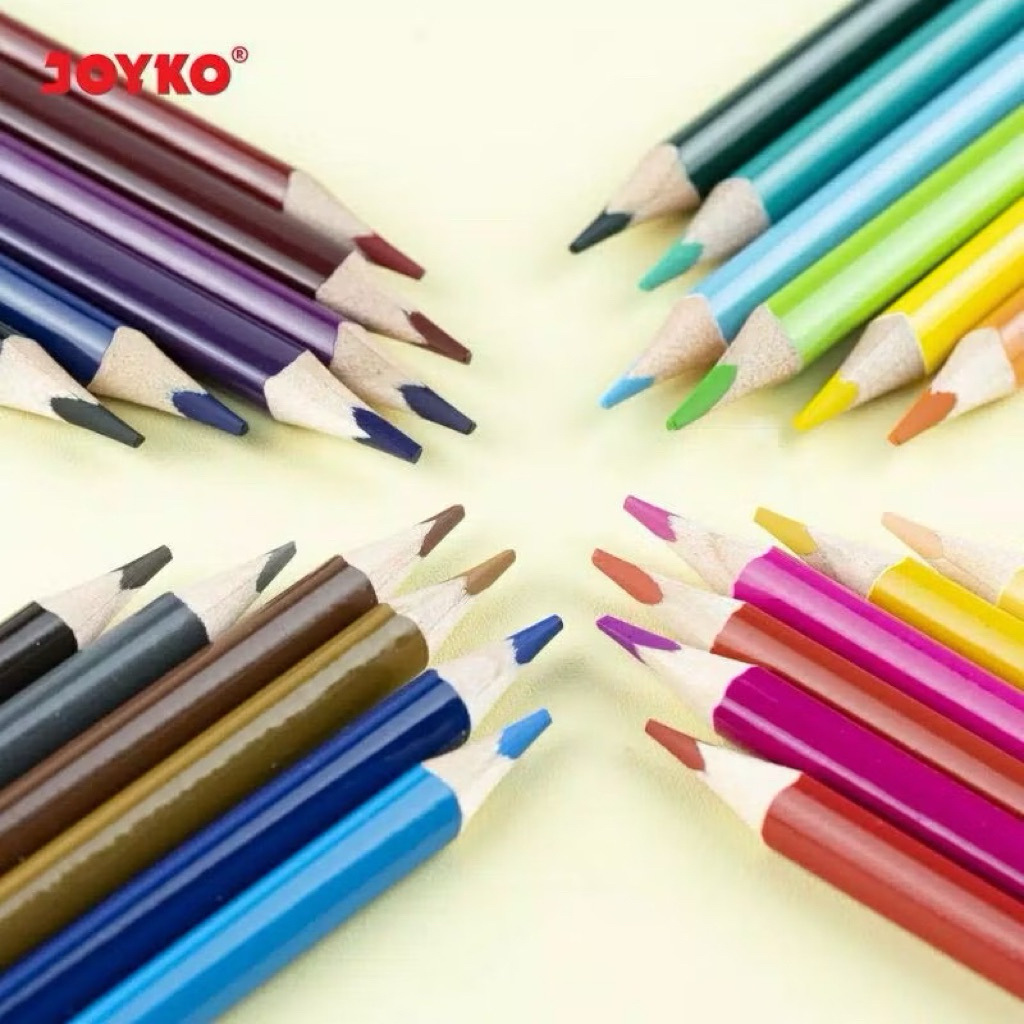 

Pensil Warna JOYKO 12pcs pendek |12pcs panjang dan 24pcs|pensil warna