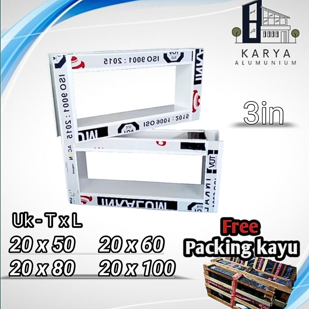 loster alumunium lubang angin uk-bervariasi free packing kayu