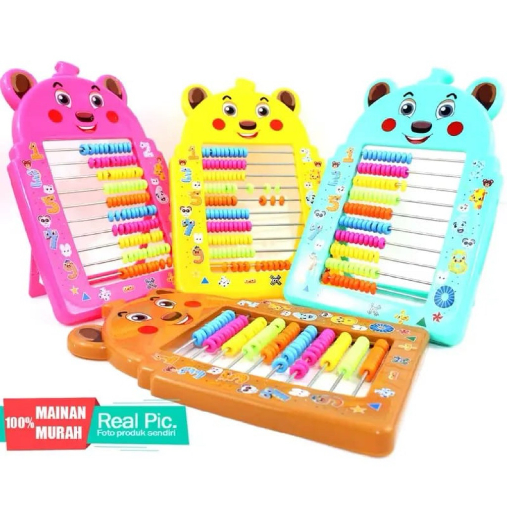 1123 mainan edukasi sempoa / sempoa hitung anak plastik / sempoa alat hitungan anak