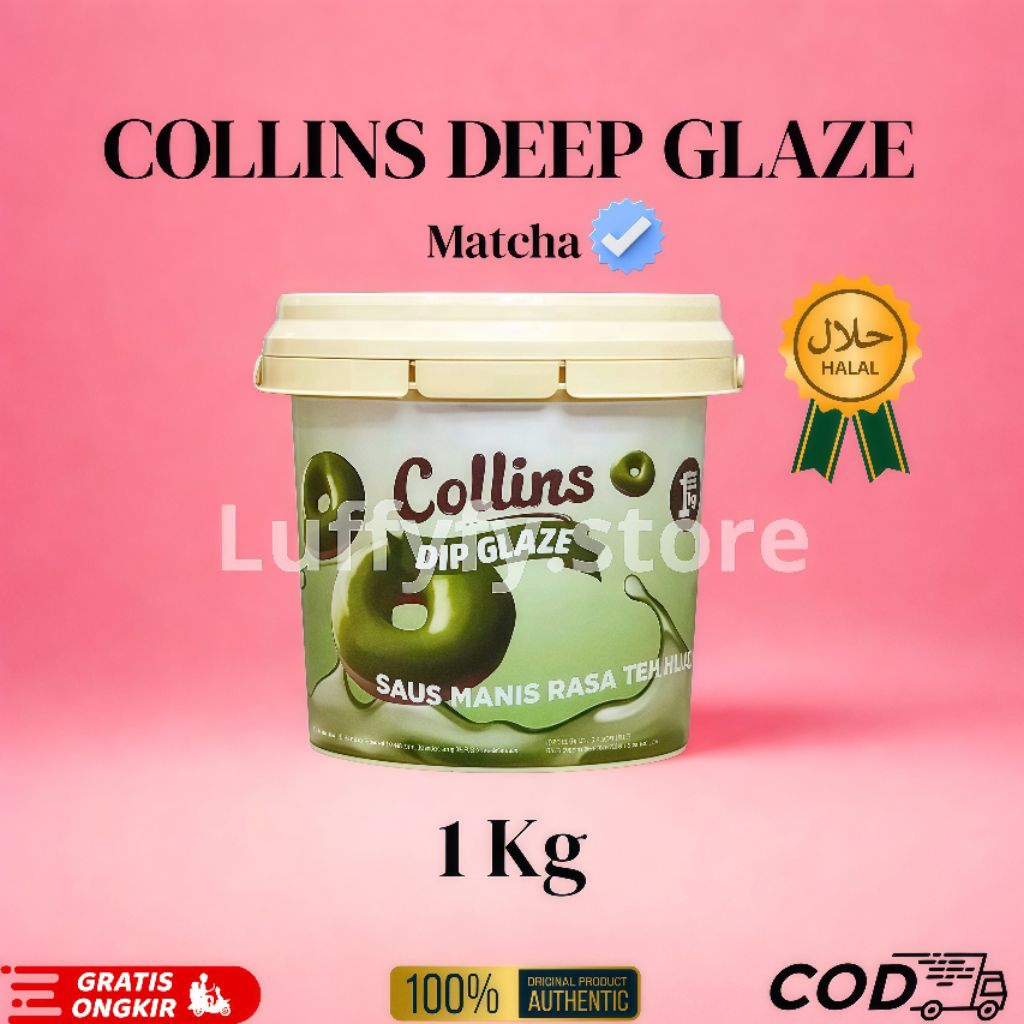 

Collins 1kg Glaze Viral Rasa Greentea Matcha Untuk Topping Donat