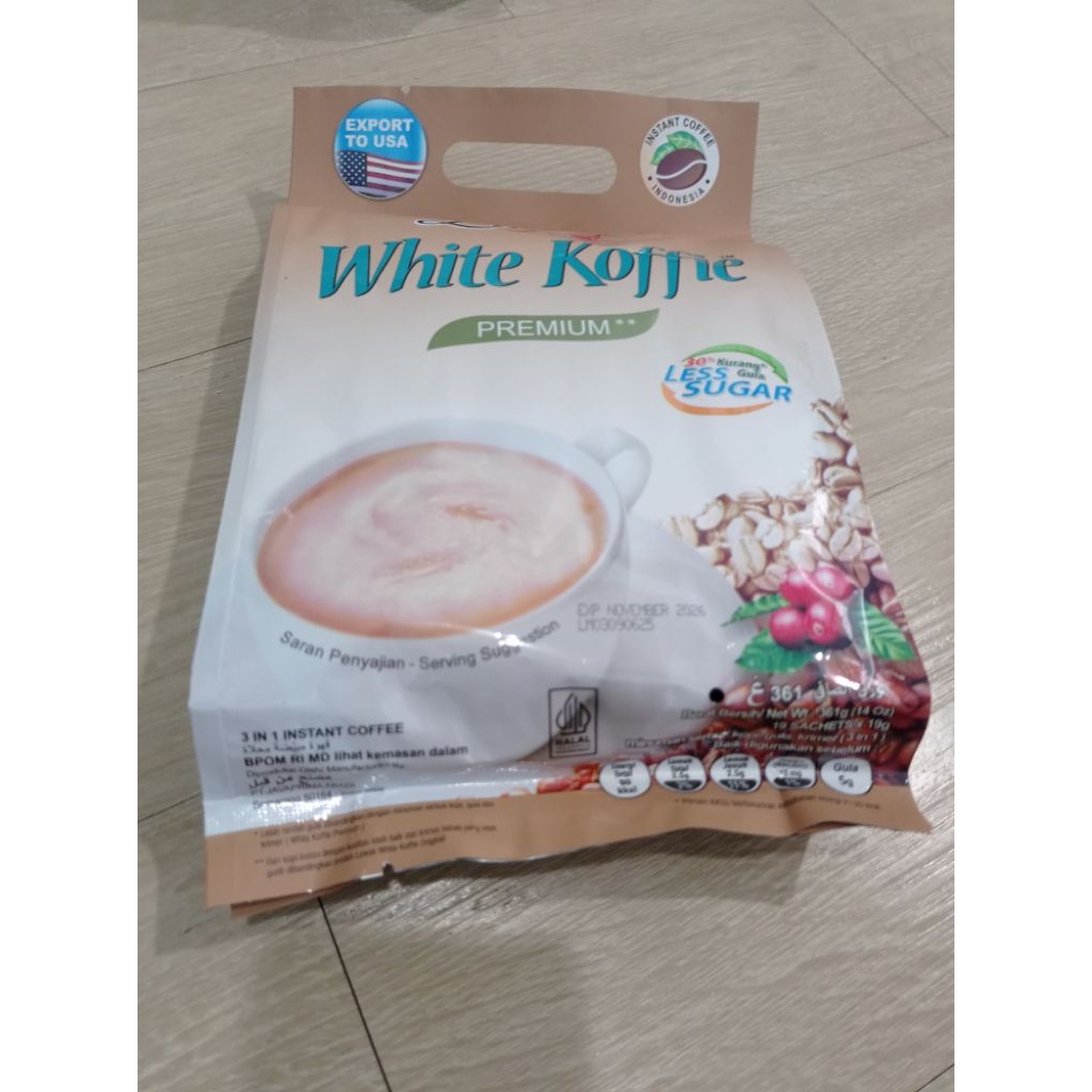 

LUWAK white Koffie Premium Less Sugar 19sachet x 19gr