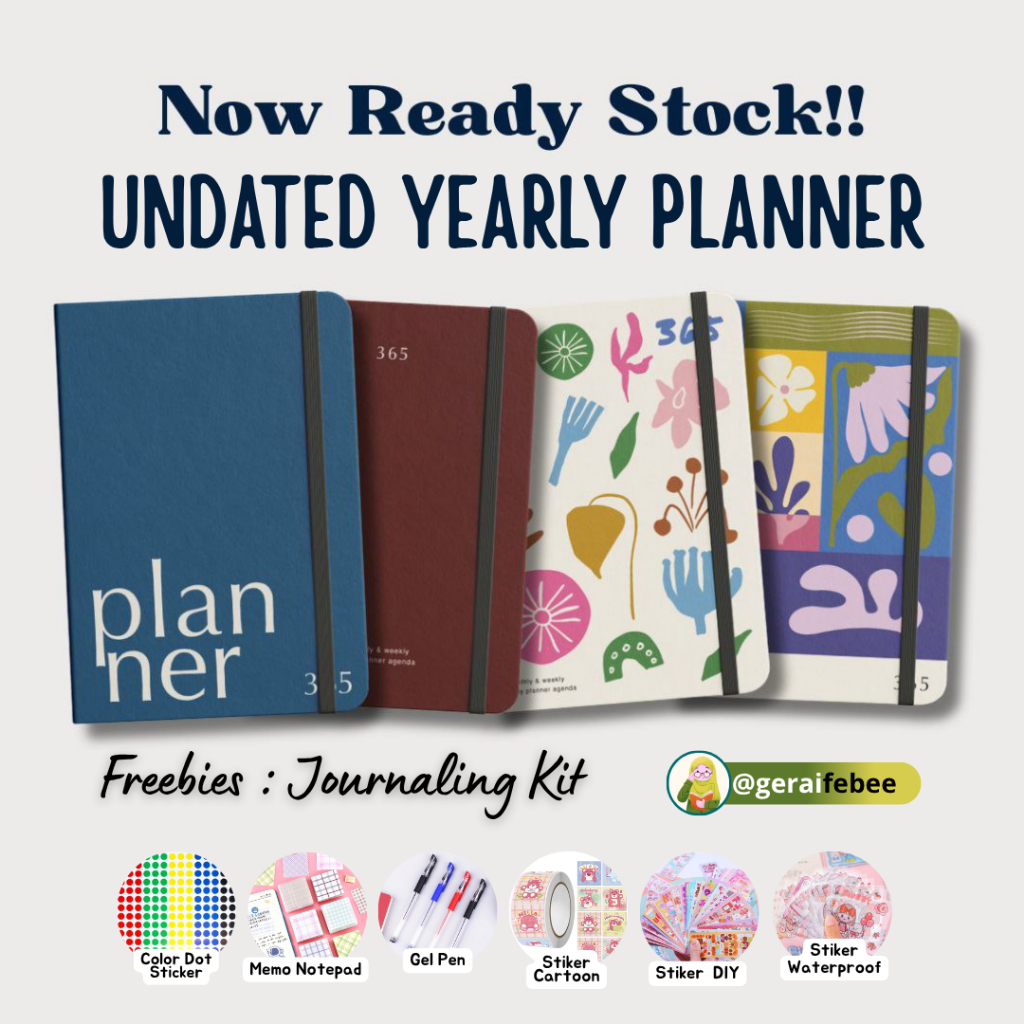 

Undated Yearly Planner by RA Planner / buku agenda untuk muslim