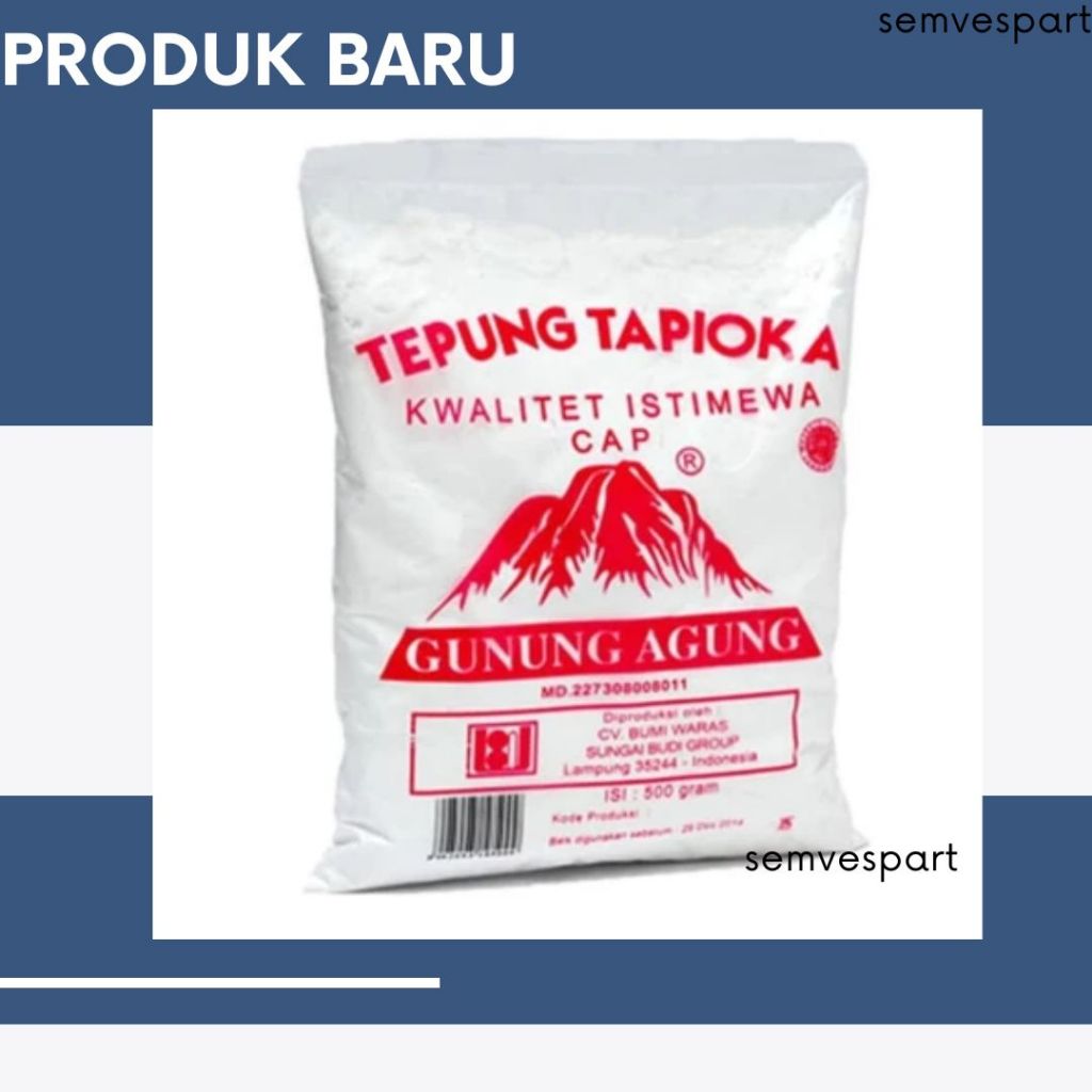 

Tepung Tapioka Kanji Gunung Agung Merah 500 gr gram