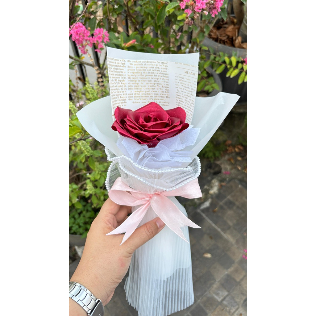 Bouquet Putih Bunga 1 Tangkai