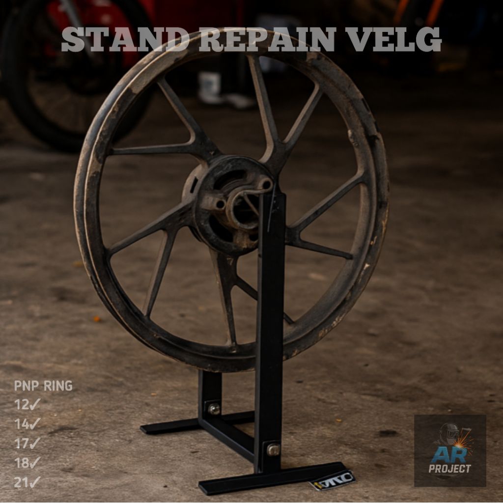 STAND REPAINT VELG RING 12-21 model rakitan. dudukan velg/stand velg pnp semua velg motor