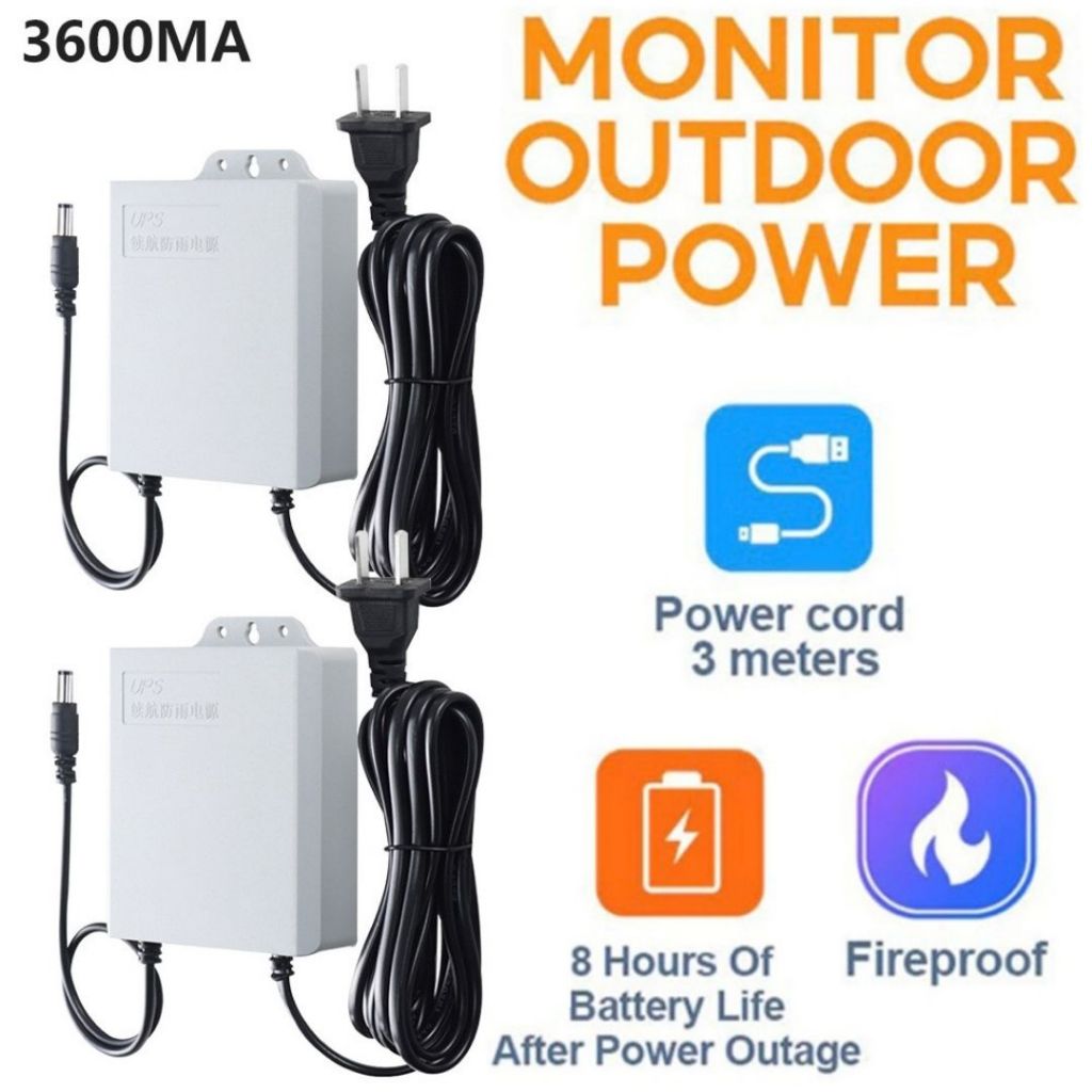 COD SHOOCAM Mini UPS Power Supply Backup Daya Cadangan 3600mAh For CCTV Tahan Api Router Alarm S360