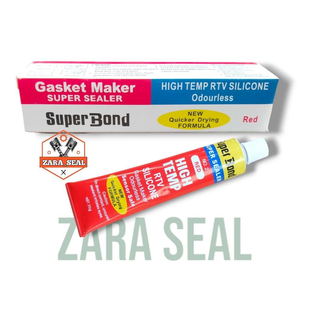 

LEM SUPERBOND IMPORT NO:2 HIGH TEMP RTV SILICONE RED 35gr