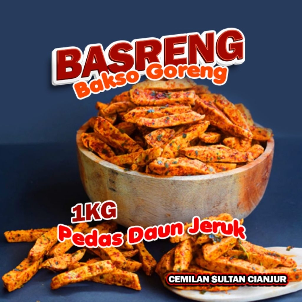 

Basreng Original Pedas Daun Jeruk Viral 1KG Cemilan Sultan Cianjur Snack Ngabret Xtra Pedas Gacor