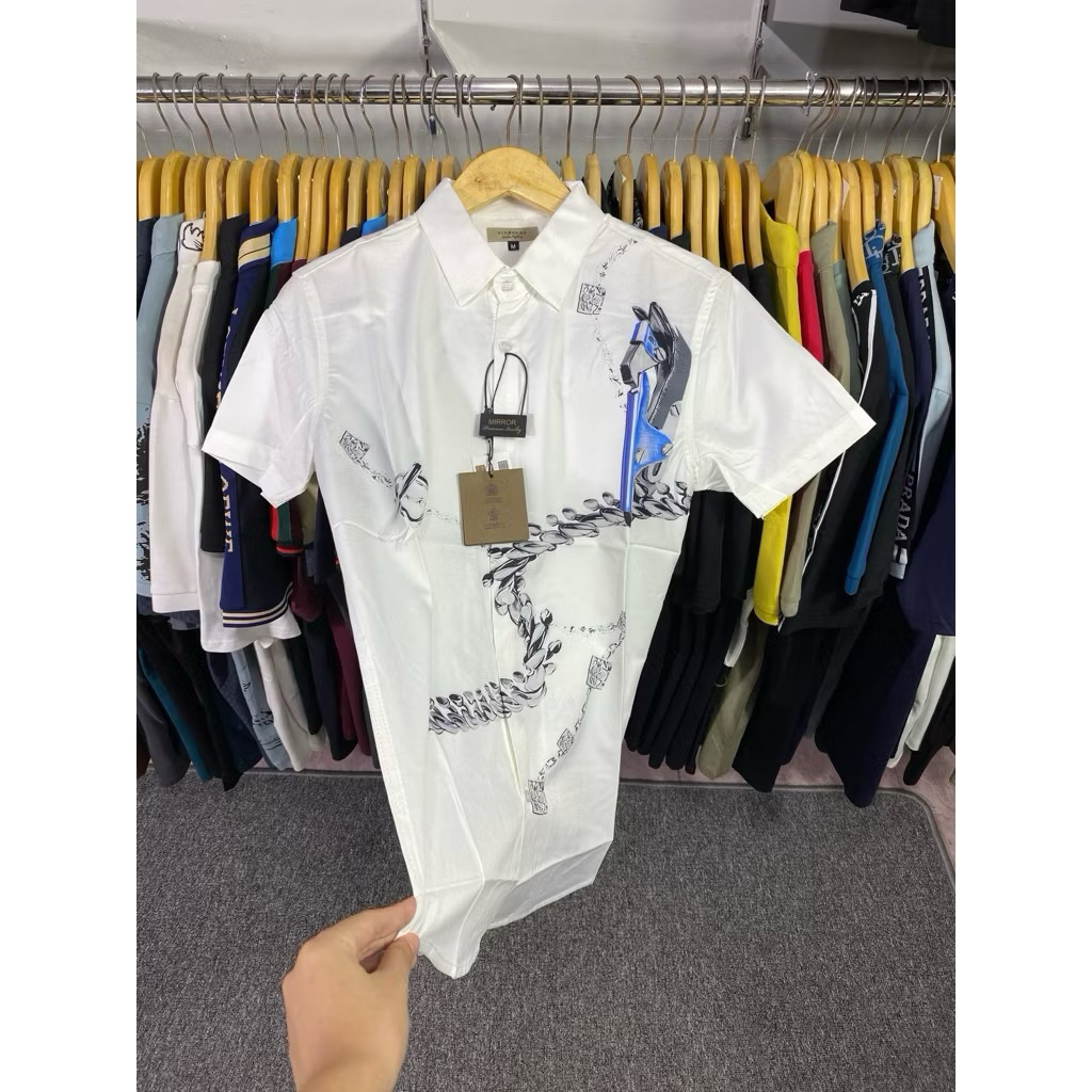 (BISA COD) KEMEJA IMPORT PRIA MIRROR QUALITY VVIP BRANDED ( kemeja import pria , kemeja pria branded