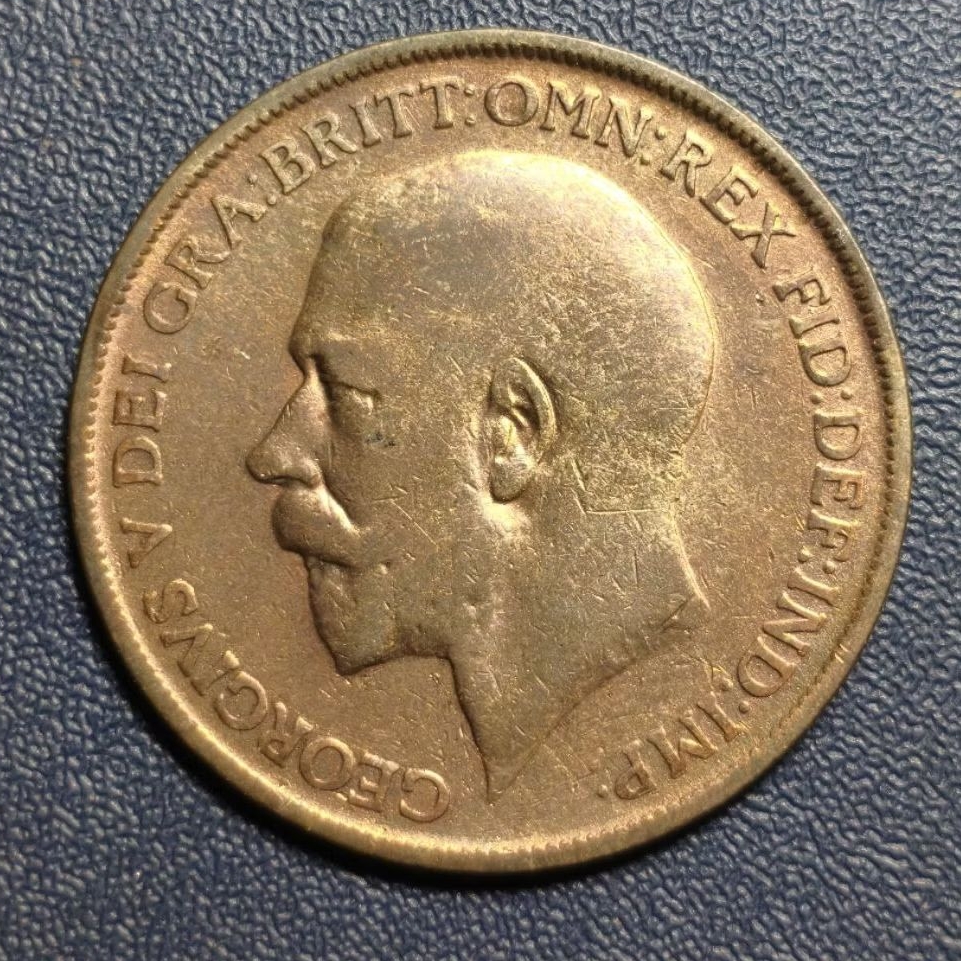 Koleksi Koin United Kingdom 1 Penny George V Tahun 1912