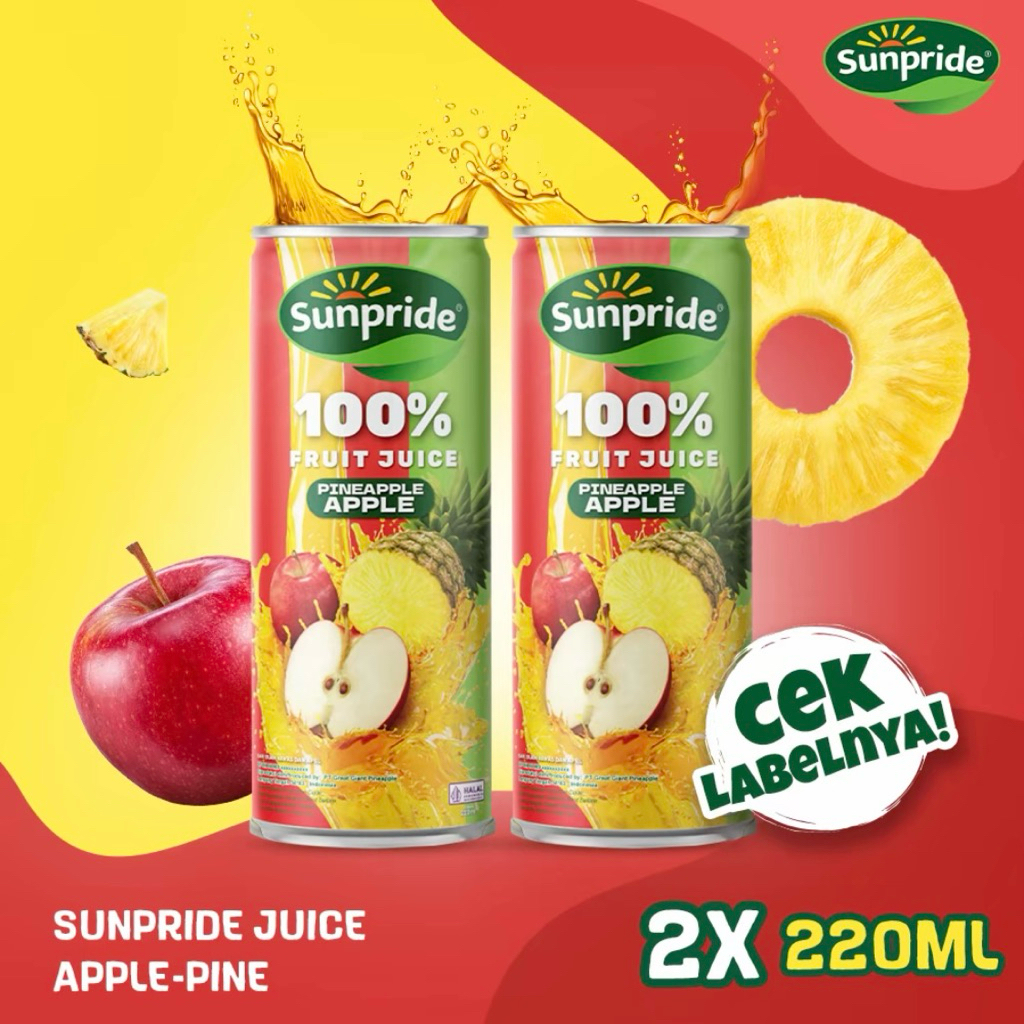 

Sunpride Juice Pineapple Apple 220 ml isi 2pcs