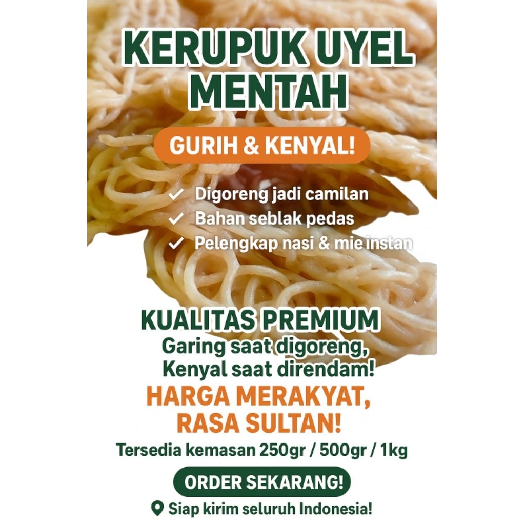 

[250 gram]kerupuk seblak mentah/kerupuk mawar/kerupuk uyel model oval