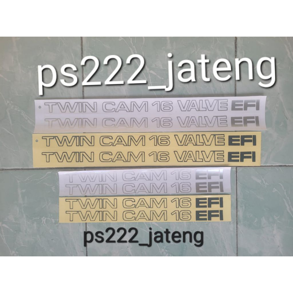 stiker sticker twin cam 16 efi/stiker twin cam valve 16 efi/stiker mobil  twin cam 16  efi/sticker t