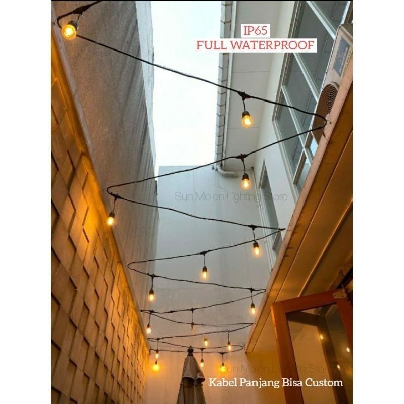 kabel fiting lampu gantung outdoor 50m 50fiting custom 50 meter