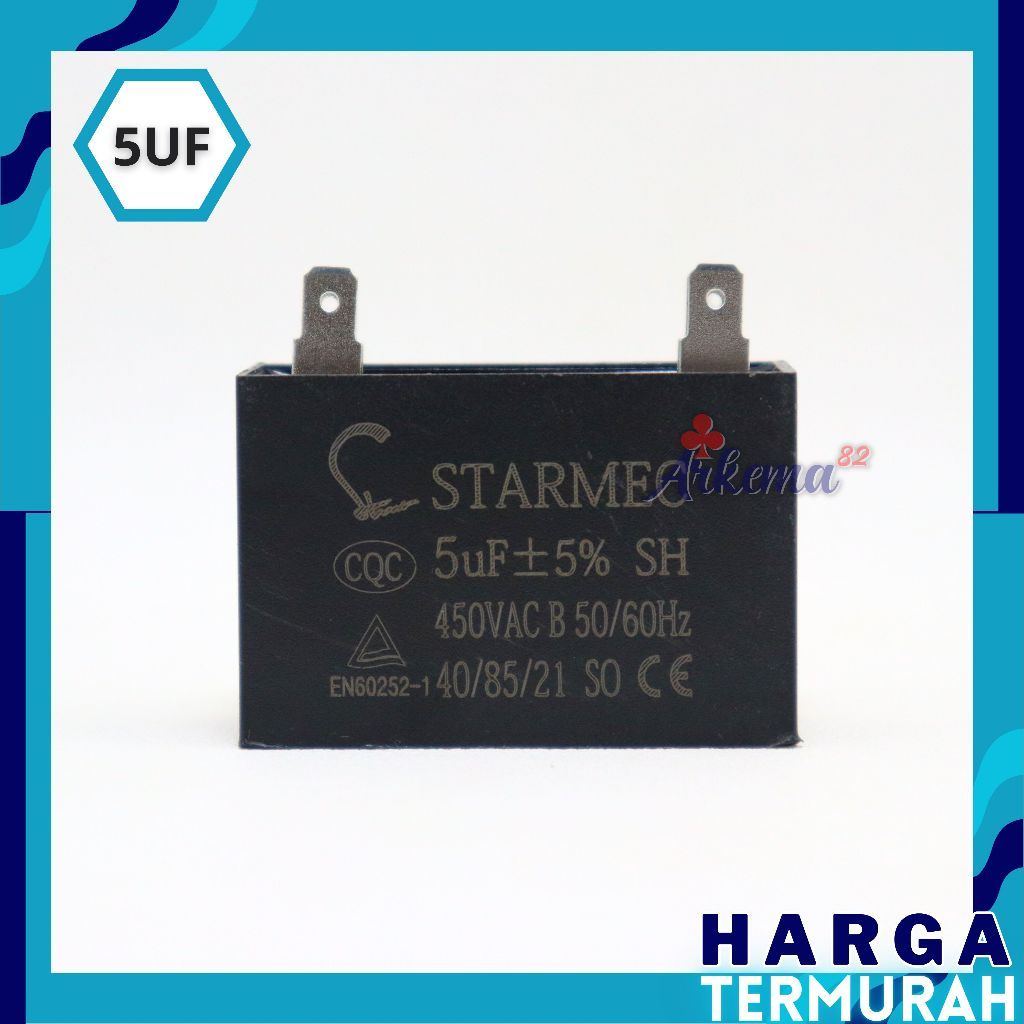KAPASITOR KOTAK SOKET 5uf | KAPASITOR FAN | KAPASITOR POMPA | KAPASITOR 5 UF - ARKEMA